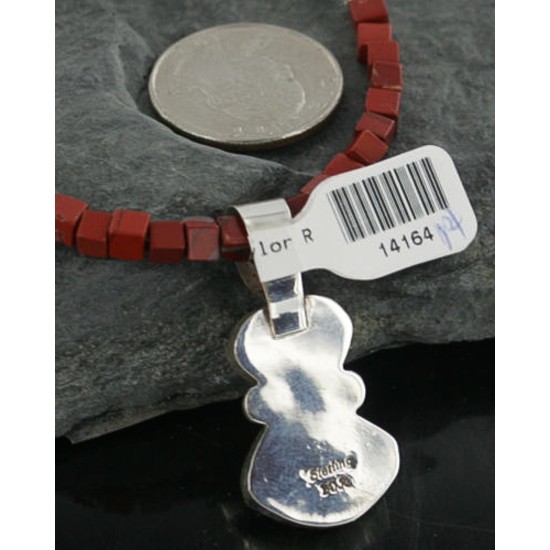 Handmade Certified Authentic Navajo .925 Sterling Silver Silver Natural Turquoise Native American Necklace 390682330241