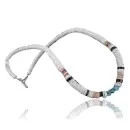 Handmade Navajo .925 Sterling Silver Spiny Oyster and Turquoise Graduated Heishi Native American Necklace 390717206261