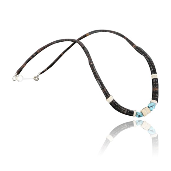Handmade Certified Authentic Navajo .925 Sterling Silver Spiny Oyster and Turquoise Graduated Heishi Native American Necklace 390718904572 Handmade Certified Authentic Navajo .925 Sterling Silver Spiny Oyster and Turquoise Graduated Heishi Native American Necklace 390718904572