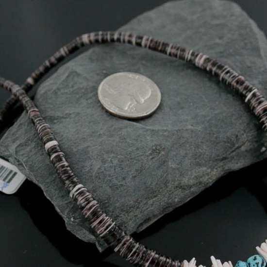 Handmade Certified Authentic Navajo .925 Sterling Silver Spiny Oyster, Turquoise and Graduated Heishi Native American Necklace 370920817773 Handmade Certified Authentic Navajo .925 Sterling Silver Spiny Oyster, Turquoise and Graduated Heishi Native American Necklace 370920817773