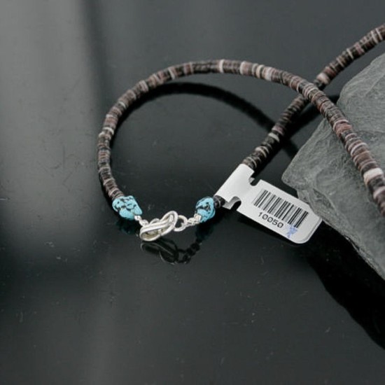 Handmade Certified Authentic Navajo .925 Sterling Silver Spiny Oyster, Turquoise and Graduated Heishi Native American Necklace 370920817773 Handmade Certified Authentic Navajo .925 Sterling Silver Spiny Oyster, Turquoise and Graduated Heishi Native American Necklace 370920817773