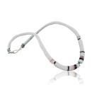 Handmade Certified Authentic Navajo .925 Sterling Silver Spiny Oyster, Turquoise and Graduated Heishi Native American Necklace 370953186827