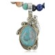 Handmade Certified Authentic Navajo .925 Sterling Silver Turquoise and Multicolor Stones Native American Necklace & Pendant 390669787527