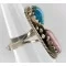 Handmade Navajo .925 Sterling Silver Turquoise and Native American Pink Charoite Ring 371071744101 Handmade Navajo .925 Sterling Silver Turquoise and Native American Pink Charoite Ring 371071744101