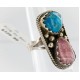 Handmade Certified Authentic Navajo .925 Sterling Silver Turquoise and Native American Pink Charoite Ring 371071744101 Handmade Certified Authentic Navajo .925 Sterling Silver Turquoise and Native American Pink Charoite Ring 371071744101