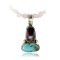 Handmade Certified Authentic Navajo .925 Sterling Silver Turquoise and PURPLE Spiny Oyster Native American Necklace 390851756423