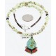 Handmade Certified Authentic Navajo .925 Sterling Silver Turquoise, Gaspeite and Coral Native American Necklace 390851652619