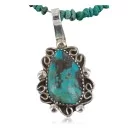 Handmade Navajo .925 Sterling Silver Turquoise Native American Necklace 370888846168