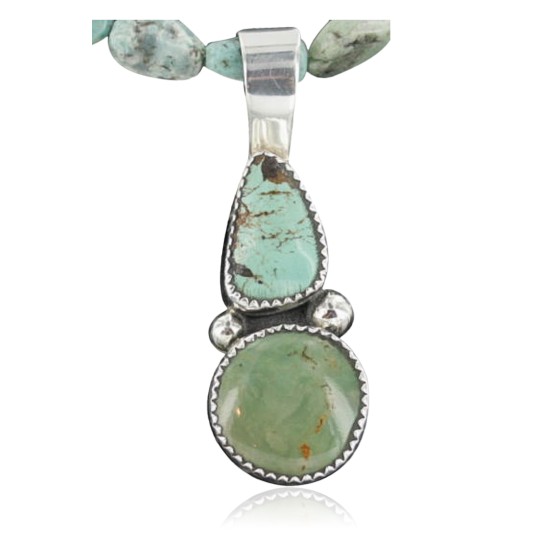 Handmade Certified Authentic Navajo .925 Sterling Silver  Turquoise Native American Necklace 370907856155