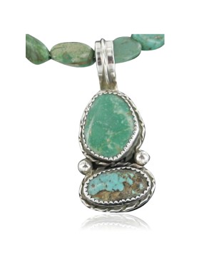 Handmade Certified Authentic Navajo .925 Sterling Silver  Turquoise Native American Necklace 370907929271