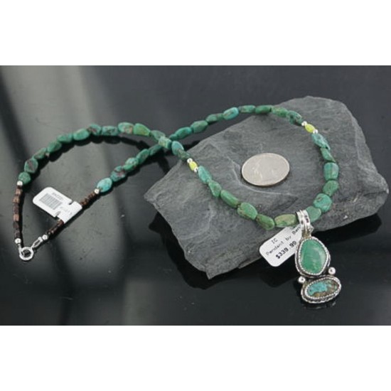 Handmade Certified Authentic Navajo .925 Sterling Silver  Turquoise Native American Necklace 370907929271
