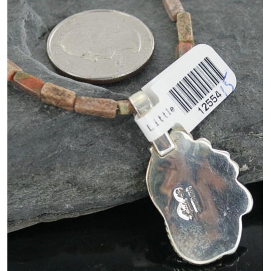 Handmade Certified Authentic Navajo .925 Sterling Silver Turquoise Native American Necklace 370909739841