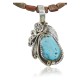 Handmade Certified Authentic Navajo .925 Sterling Silver Turquoise Native American Necklace 370909739841
