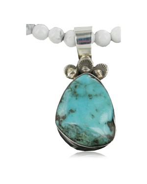 Handmade Certified Authentic Navajo .925 Sterling Silver Turquoise Native American Necklace 370915496101