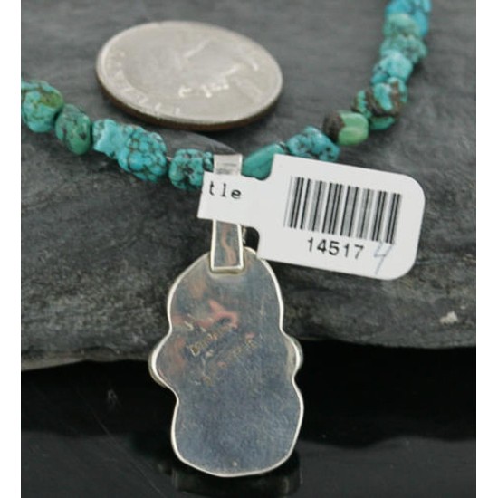 Handmade Certified Authentic Navajo .925 Sterling Silver Turquoise Native American Necklace 370938638067