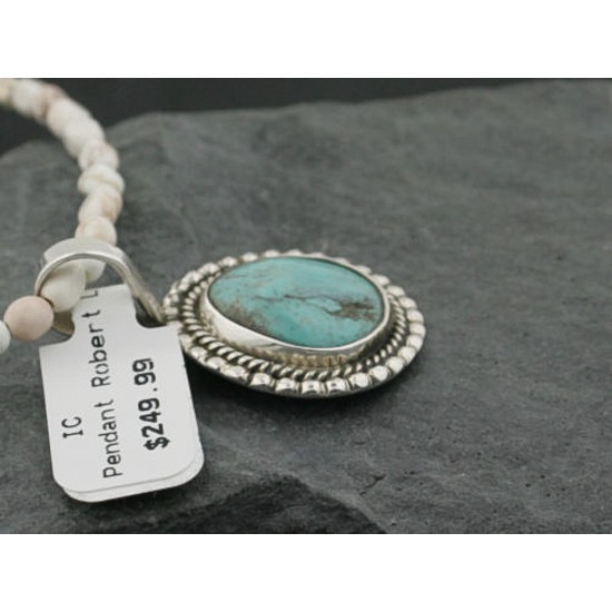 Handmade Certified Authentic Navajo .925 Sterling Silver Turquoise Native American Necklace 370970386601