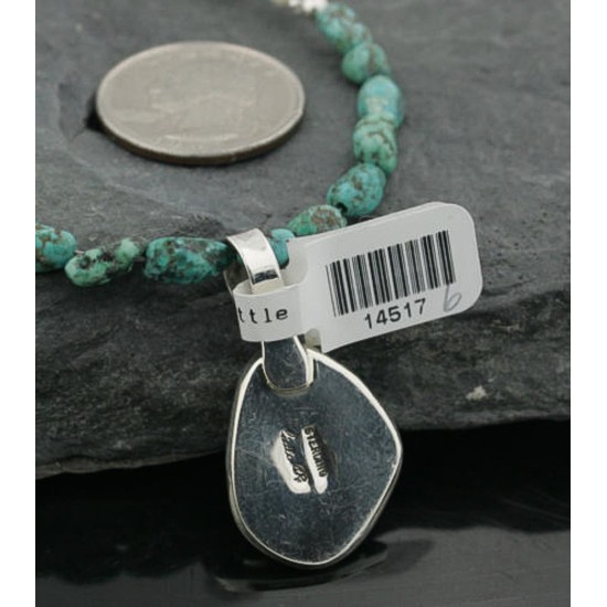 Handmade Certified Authentic Navajo .925 Sterling Silver Turquoise Native American Necklace 370970792926