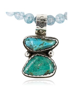 Handmade Certified Authentic Navajo .925 Sterling Silver  Turquoise Native American Necklace 370997859648