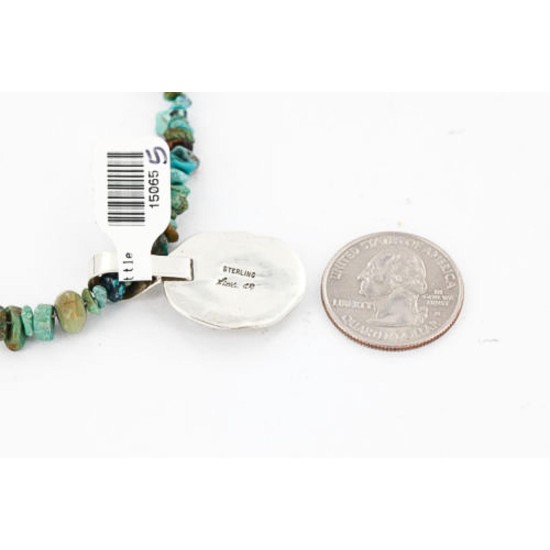 Handmade Certified Authentic Navajo .925 Sterling Silver Turquoise Native American Necklace 371016815919
