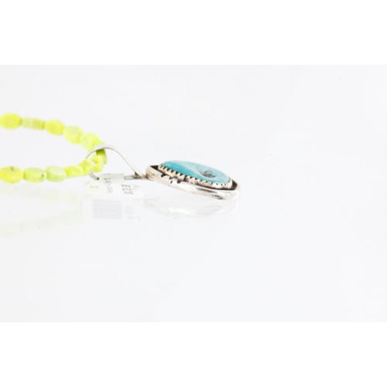 Handmade Certified Authentic Navajo .925 Sterling Silver Turquoise Native American Necklace 371016874340