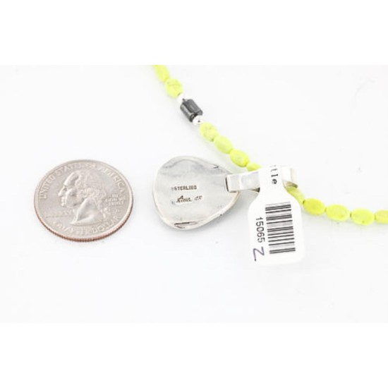 Handmade Certified Authentic Navajo .925 Sterling Silver Turquoise Native American Necklace 371016874340