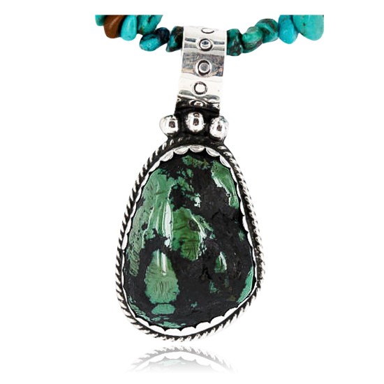 Handmade Certified Authentic Navajo .925 Sterling Silver Turquoise Native American Necklace 371136429324