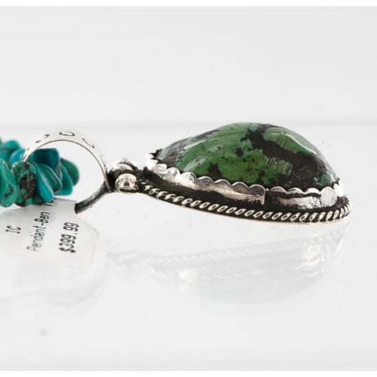 Handmade Certified Authentic Navajo .925 Sterling Silver Turquoise Native American Necklace 371136429324