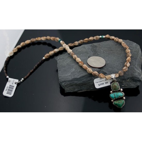 Handmade Certified Authentic Navajo .925 Sterling Silver Turquoise Native American Necklace 390627778131