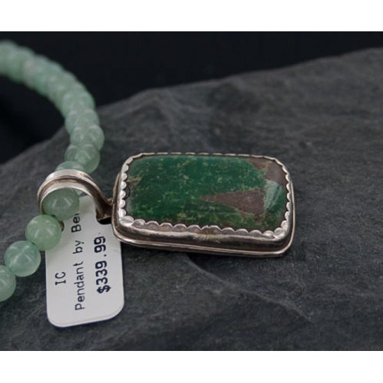Handmade Certified Authentic Navajo .925 Sterling Silver Turquoise Native American Necklace 390652794363
