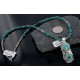 Handmade Certified Authentic Navajo .925 Sterling Silver Turquoise Native American Necklace 390653416620