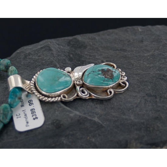 Handmade Certified Authentic Navajo .925 Sterling Silver Turquoise Native American Necklace 390653416620