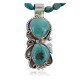 Handmade Certified Authentic Navajo .925 Sterling Silver Turquoise Native American Necklace 390653416620