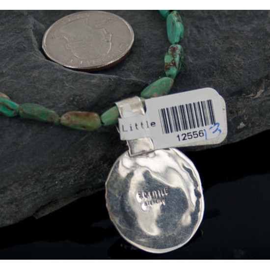 Handmade Certified Authentic Navajo .925 Sterling Silver Turquoise Native American Necklace 390654582187