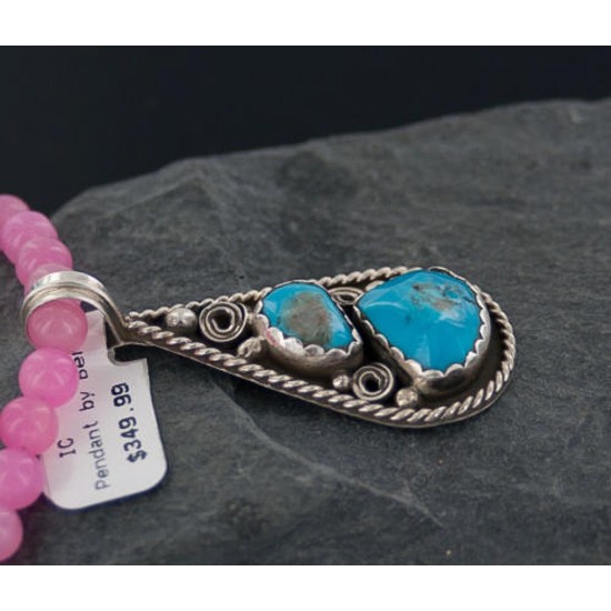 Handmade Certified Authentic Navajo .925 Sterling Silver Turquoise Native American Necklace 390654599448