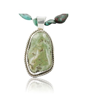 Handmade Certified Authentic Navajo .925 Sterling Silver Turquoise Native American Necklace 390661337433