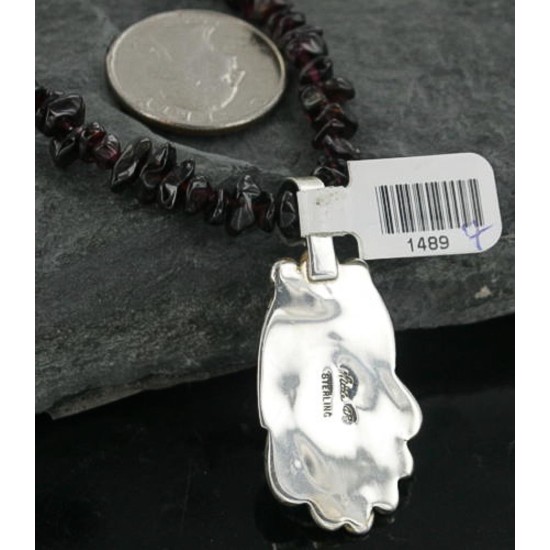 Handmade Certified Authentic Navajo .925 Sterling Silver Turquoise Native American Necklace 390670769019