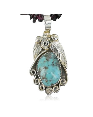 Handmade Certified Authentic Navajo .925 Sterling Silver Turquoise Native American Necklace 390670769019