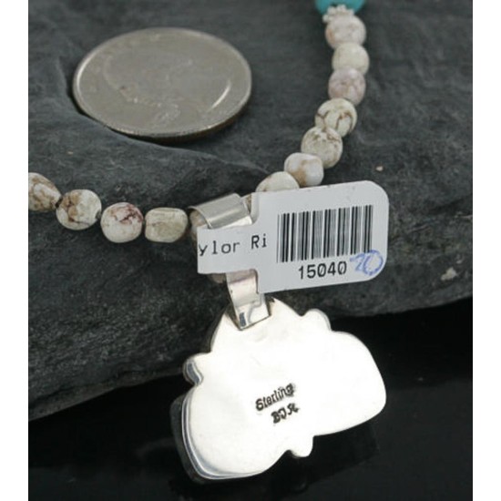 Handmade Certified Authentic Navajo .925 Sterling Silver Turquoise Native American Necklace 390675991086