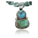 Handmade Navajo .925 Sterling Silver Turquoise Native American Necklace 390683857009