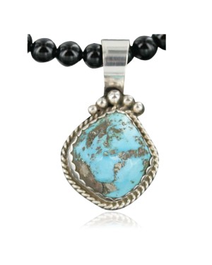 Handmade Certified Authentic Navajo .925 Sterling Silver Turquoise Native American Necklace 390687070884