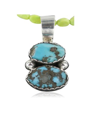 Handmade Certified Authentic Navajo .925 Sterling Silver Turquoise Native American Necklace 390687499348