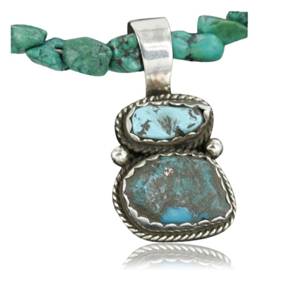 Handmade Certified Authentic Navajo .925 Sterling Silver Turquoise Native American Necklace 390719759760 Handmade Certified Authentic Navajo .925 Sterling Silver Turquoise Native American Necklace 390719759760