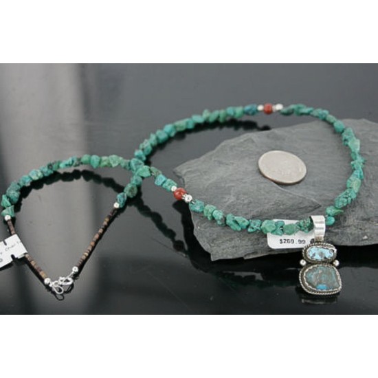 Handmade Certified Authentic Navajo .925 Sterling Silver Turquoise Native American Necklace 390719759760 Handmade Certified Authentic Navajo .925 Sterling Silver Turquoise Native American Necklace 390719759760