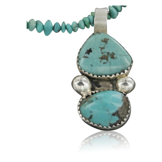 Handmade Certified Authentic Navajo .925 Sterling Silver Turquoise Native American Necklace 390725933050