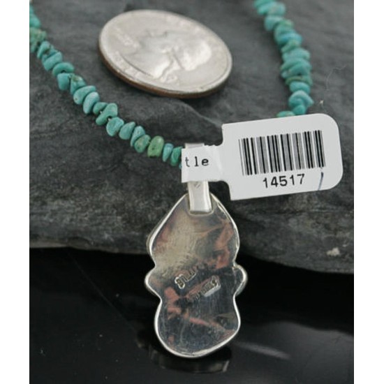 Handmade Certified Authentic Navajo .925 Sterling Silver Turquoise Native American Necklace 390725933050