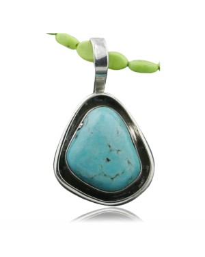 Handmade Certified Authentic Navajo .925 Sterling Silver Turquoise Native American Necklace 390731980759