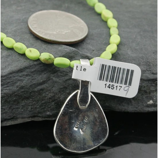 Handmade Certified Authentic Navajo .925 Sterling Silver Turquoise Native American Necklace 390731980759