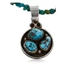 Handmade Navajo .925 Sterling Silver Turquoise Native American Necklace 390747204832