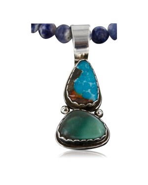 Handmade Certified Authentic Navajo .925 Sterling Silver  Turquoise Native American Necklace 390750315098