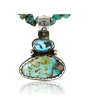 Handmade Certified Authentic Navajo .925 Sterling Silver  Turquoise Native American Necklace 390762726282
